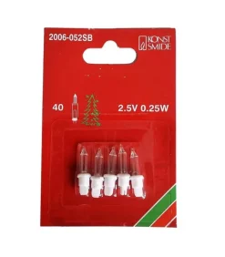 5 Ampoules De Rechange Enfichable Pour Guirlande Electrique, 2,5V - 0,25 W