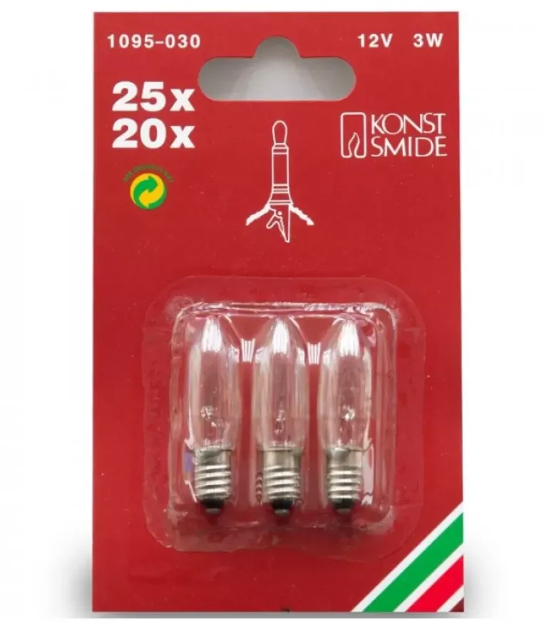 3 Ampoules De Rechange 12V, 3W Pour Chandelier Electrique 20 A 25 Lampes
