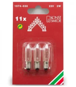 3 Ampoules De Rechange 23V, 3W Pour Chandelier Electrique 11 Lampes