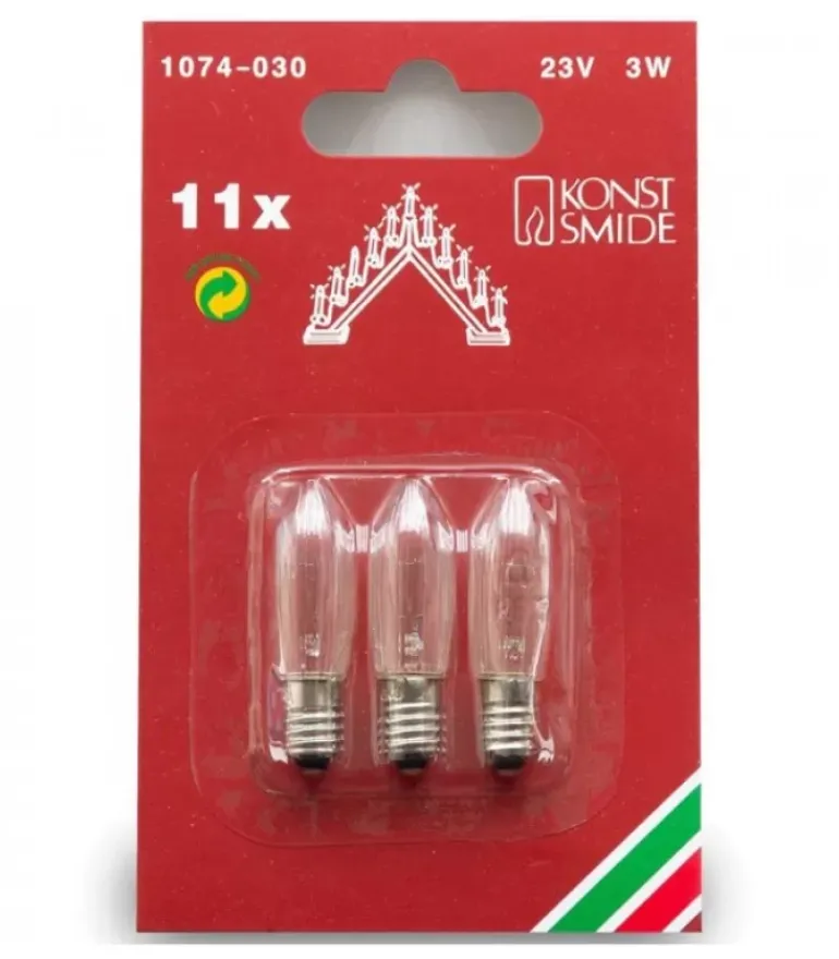 3 Ampoules De Rechange 23V, 3W Pour Chandelier Electrique 11 Lampes