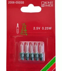 Ampoules De Rechange 2,5V - 0,25 W Pour Guirlande De Noël, Douille Verte