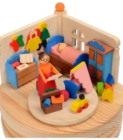 Boite A Musique Bois, L'Heure Du Coucher