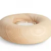 Bougeoir En Bois De Frene Blanc , 12 Cm