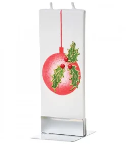 Bougie De Noël Boule Et Houx