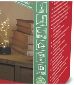 Boule En Verre Lumineuse Décorative A Led, 17 Cm