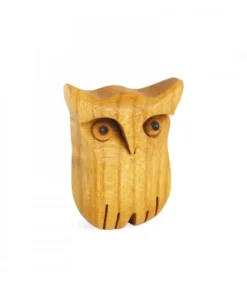 Chouette En Bois Poli, 3,5 Cm