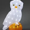 Chouette Lumineuse Led Acrylique, 36 Cm