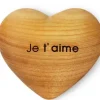 Coeur En Bois, Je T'Aime, 6 Cm