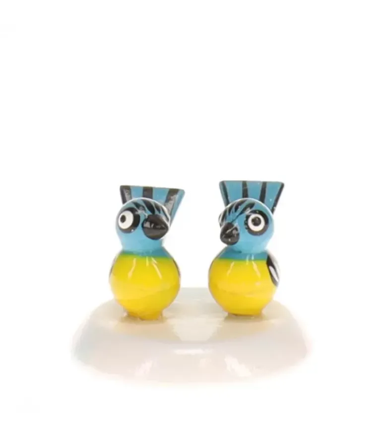 Couple De Mesanges - Village De Noël Miniature