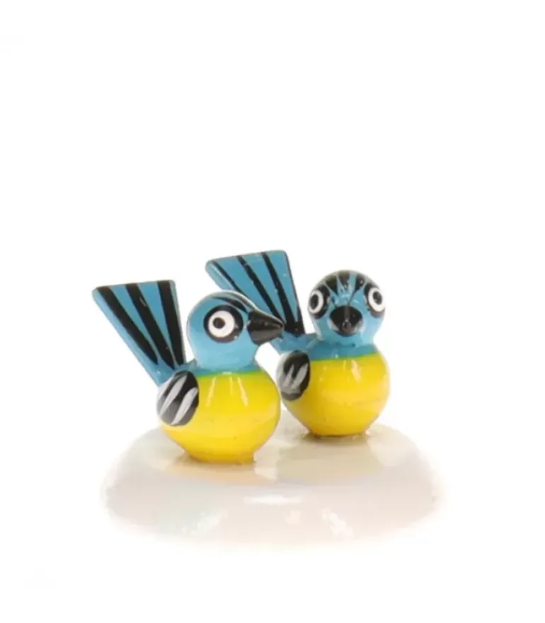 Couple De Mesanges - Village De Noël Miniature