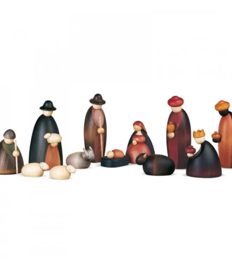Crèche De Noël Complete Avec 12 Personnages 17 Cm