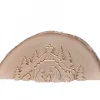 Crèche De Noël En Relief, Taillee Dans Un Rondin De Bois, 27 Cm