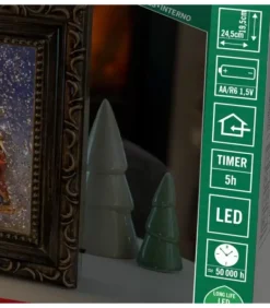 Crèche De Noël Lumineuse, Effet Neige