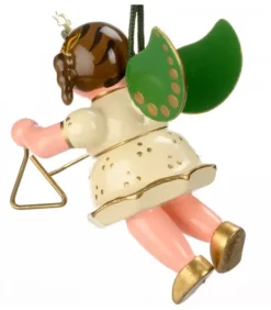 Déco Sapin De Noël, Ange Avec Un Triangle