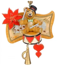 Décoration Sapin De Noël Vintage, Ourson Et Tambour