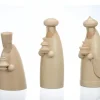 Figurines Bois Pour Crèche De Noël, Les Trois Rois Mages, 12 Cm