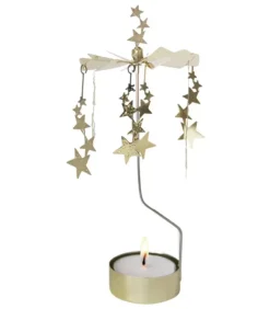 Grand Bougeoir Carrousel Nuit Etoilee, 28 Cm