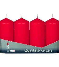 Grosses Bougies Rouges De L'Avent 10 Cm