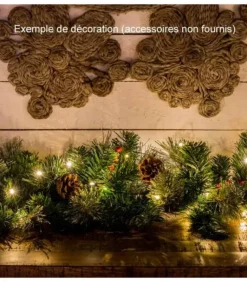 Guirlande Lumineuse Led Effet Gouttes, 100 Diodes Ambrees, Fil Noir