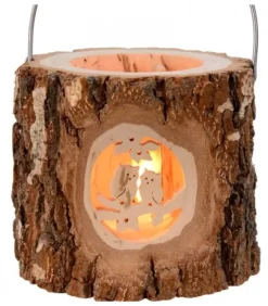 Lanterne Photophore En Bois, Couple D'Hiboux