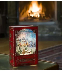 Livre De Noël Lanterne À Neige, Père Noël Dans Un Traineau