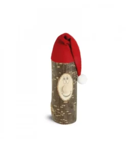 Lutin Père Noël En Bois Avec Bonnet Rouge, 8 Cm