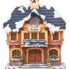 Maison Eclairee Pour Figurine De Noël Miniature Winterkinder, L'Ecole Du Village