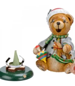 Ourson Brule-Encens Avec Cheval De Bois Et Toupie