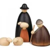 Personnages Grande Crèche De Noël : Bergers, Moutons Et Agneau, 17 Cm