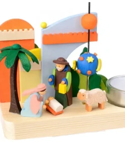 Petit Carrousel En Bois Crèche De Noël