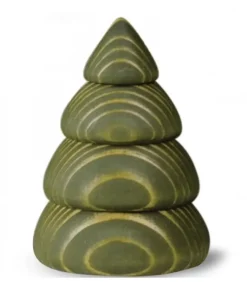 Petit Sapin De Noël En Bois Design, 6,5 Cm, Vert
