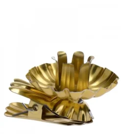 Pince A Bougie Pour Sapin Metal Dore