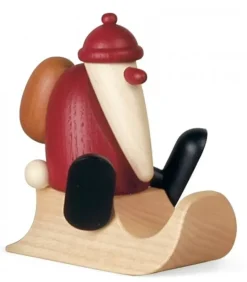 Père Noël Rouge Sur Une Luge