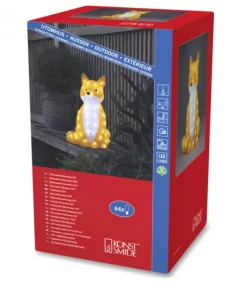 Renard Lumineux A Led En Acrylique, 40 Cm