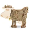 Vache En Bois, 9 Cm