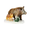 Village De Noël Miniature, Sanglier Et Marcassin