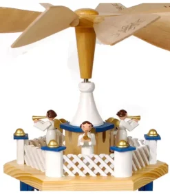 Weihnachtspyramid Allemande 2 Etages Blanc Bleu